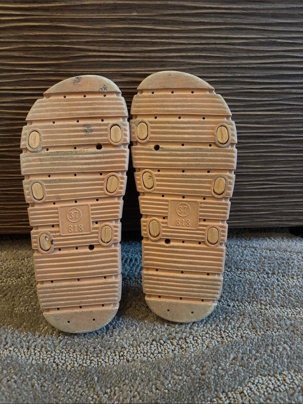 SHEIN Tan Platform Slide Sandals with Silver Buckles - Picture 2 of 3